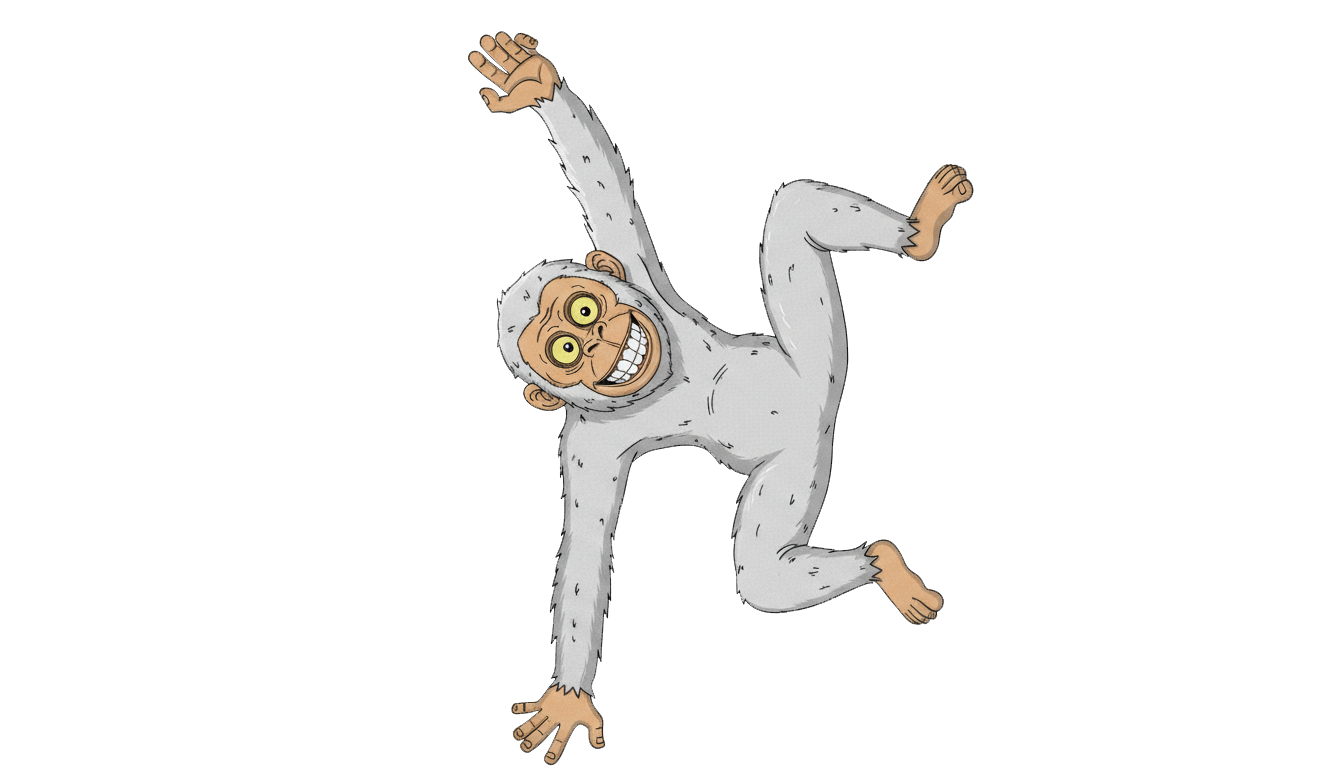 Monkey hanging 2