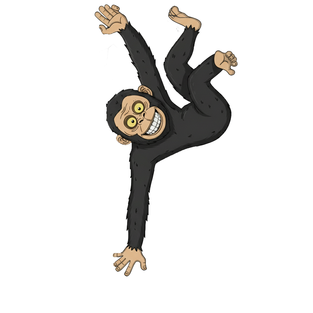 Monkey hanging 1